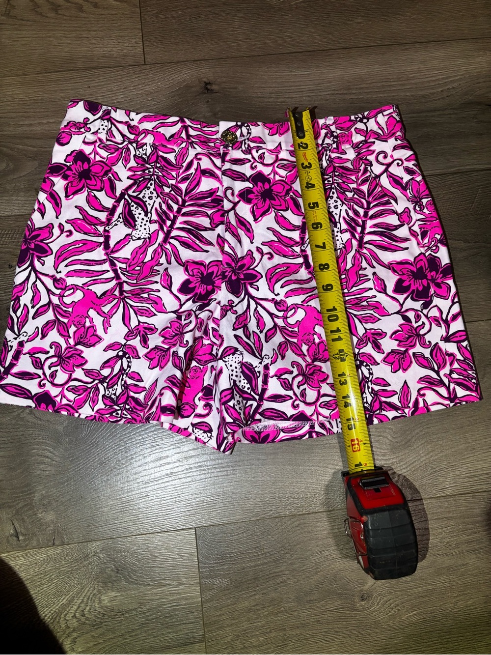 Lilly Pulitzer Hot Pink Floral Print Bermuda Shorts - Picture 6 of 8